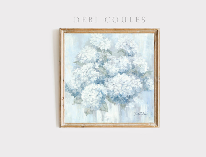"White Hydrangeas" Fine Art Paper Print by Debi Coules