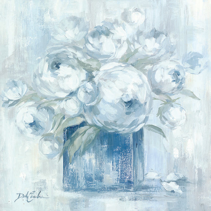 "White Peonies" Fine Art Paper Print by Debi Coules