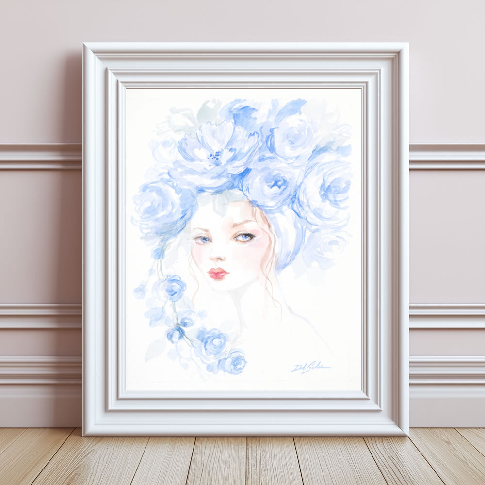 "Blue Reflection - Fashion Artwork by Debi Coules