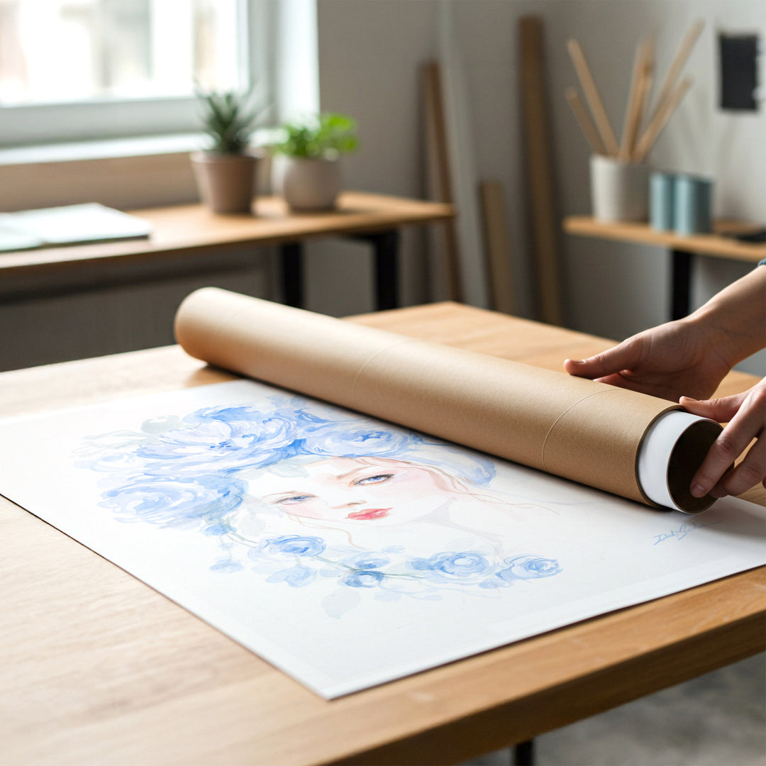 "Blue Reflection - Fashion Artwork by Debi Coules