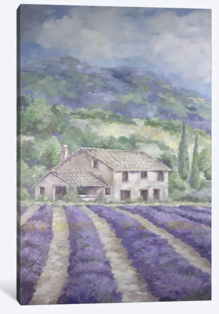 "French Lavender Fields" - Cottage Artwork by Debi Coules