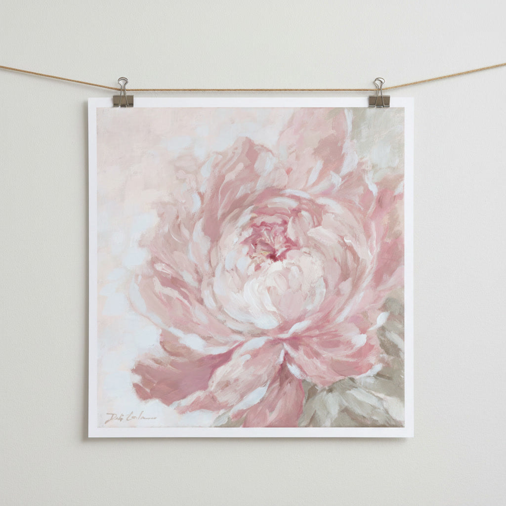 Canvas Print "Softly Unfolding" - Peony Artwork by Debi Coules