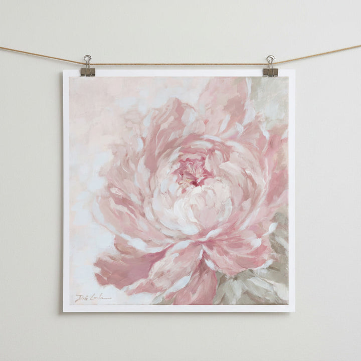 Canvas Print "Softly Unfolding" - Peony Artwork by Debi Coules