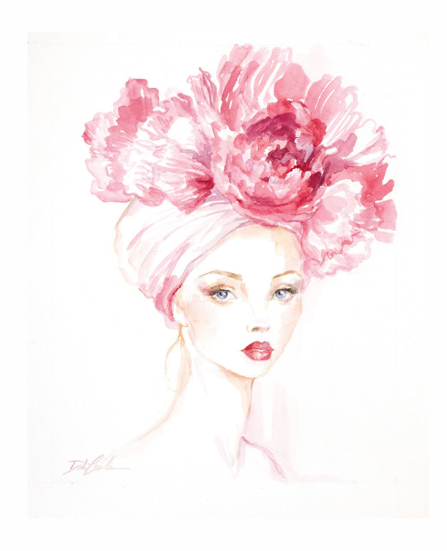 "Grace in Bloom" - Fashion Artwork by Debi Coules