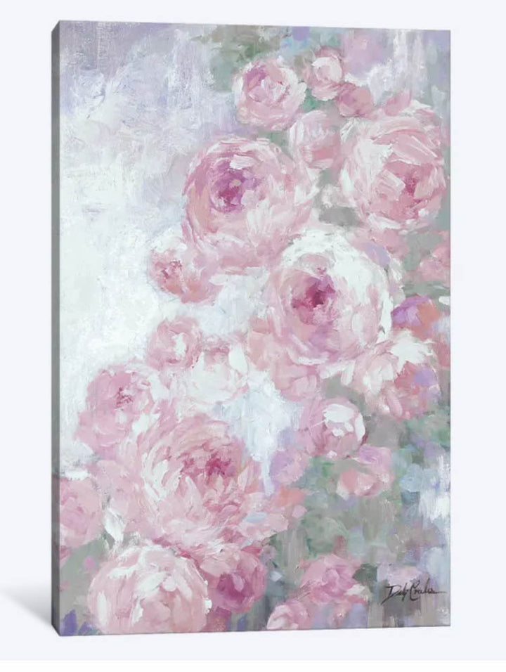 "Peonies I" - Shabby-chic Artwork by Debi Coules