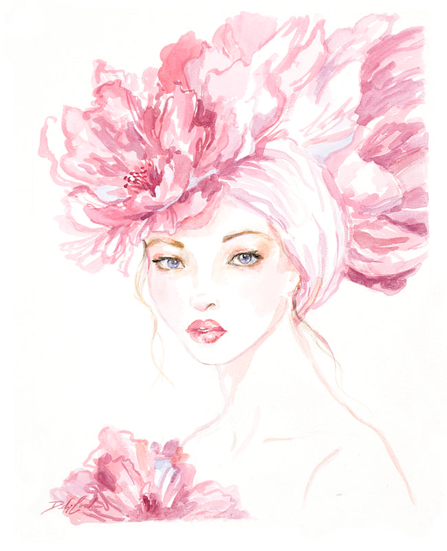 "The Quiet Muse" - Fashion Artwork by Debi Coules