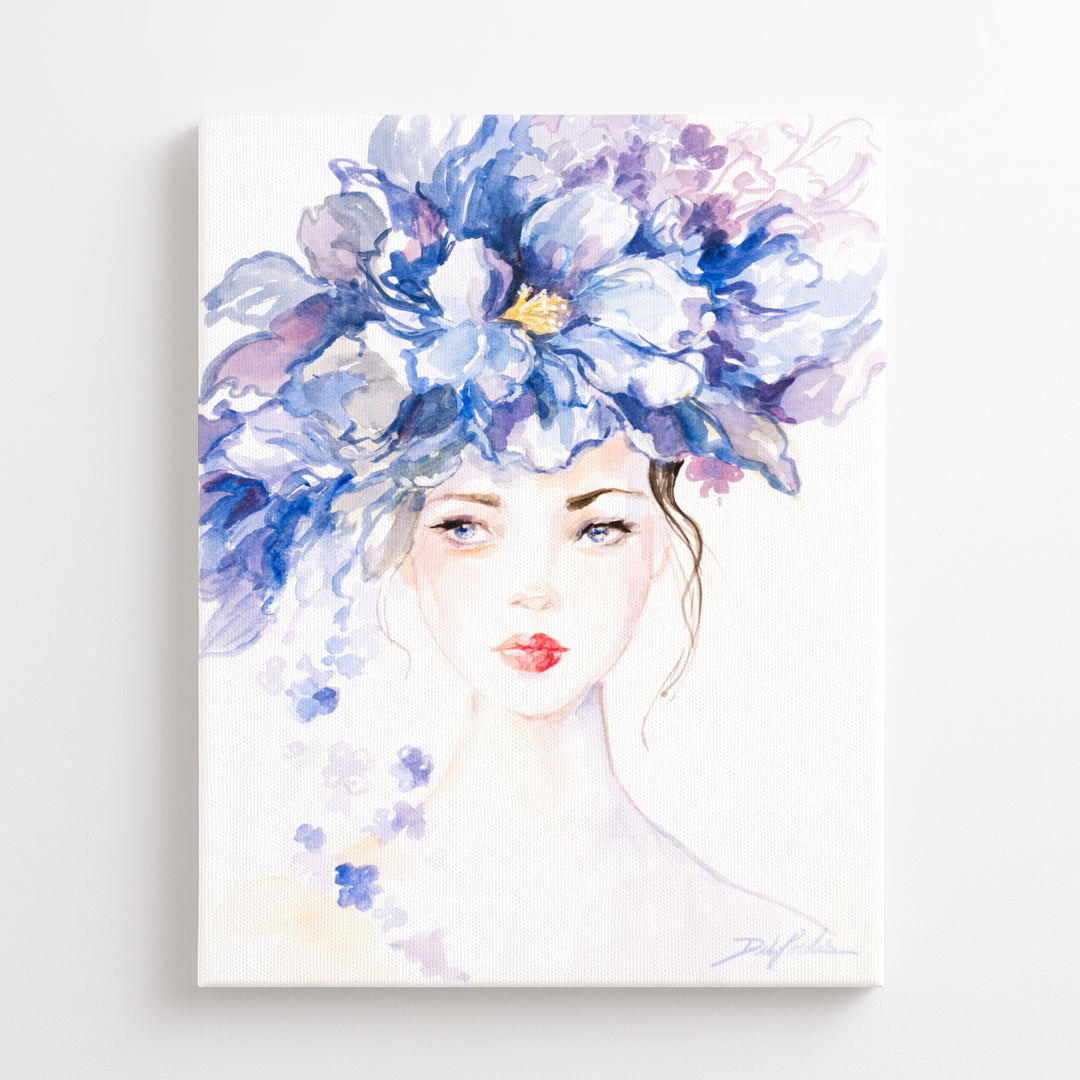 "Serenade in Blue - Fashion Artwork by Debi Coules