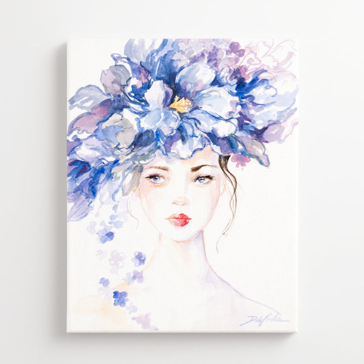 "Serenade in Blue - Fashion Artwork by Debi Coules