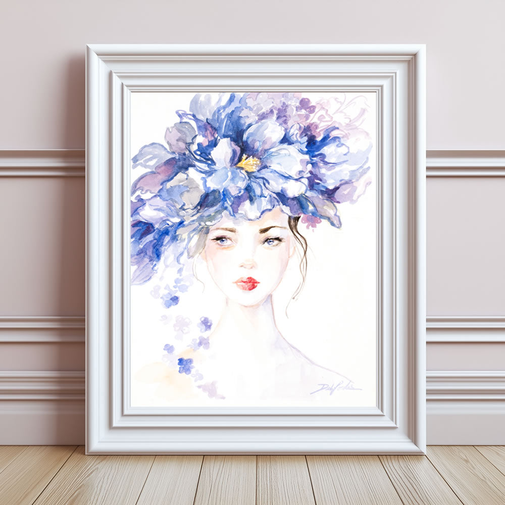 "Serenade in Blue - Fashion Artwork by Debi Coules