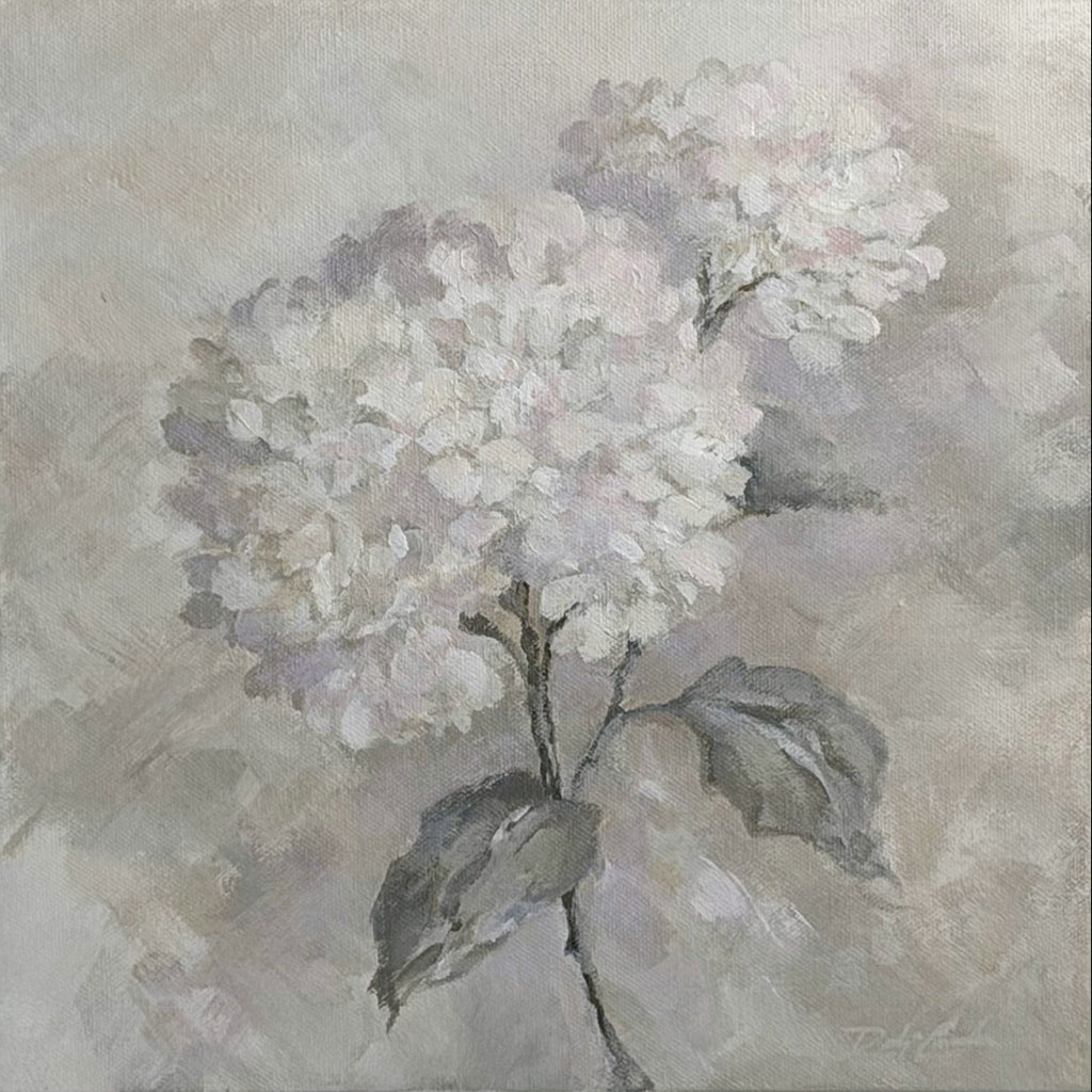 Silent Blooms | Original Hydrangea Painting | Floral Wall Art