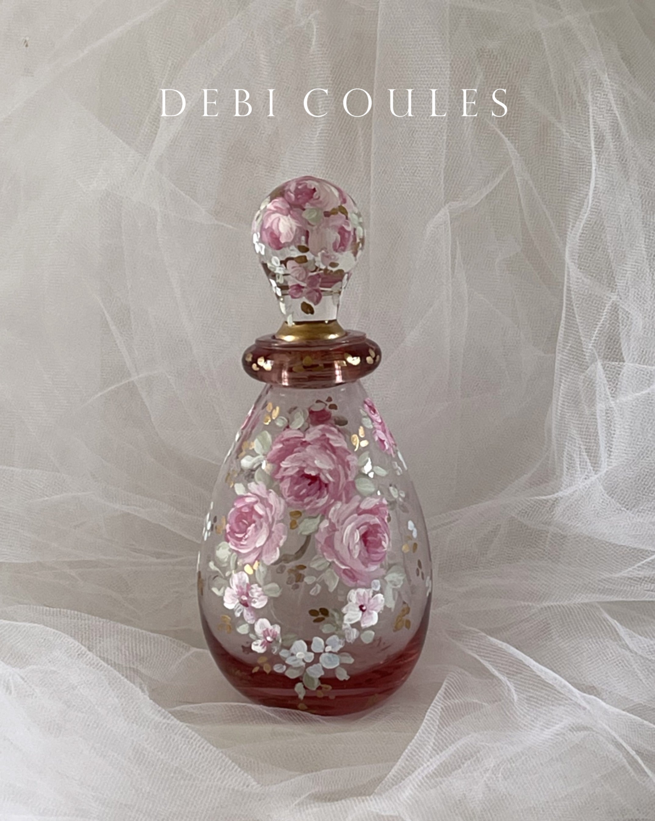 French Shabby Chic Pink Bottle ~ Paris France Bottle ~ French Cottage Bottle ~ Hand Decorated w/ hotsell Ribbon, Flowers, Pearls & Rhinestones