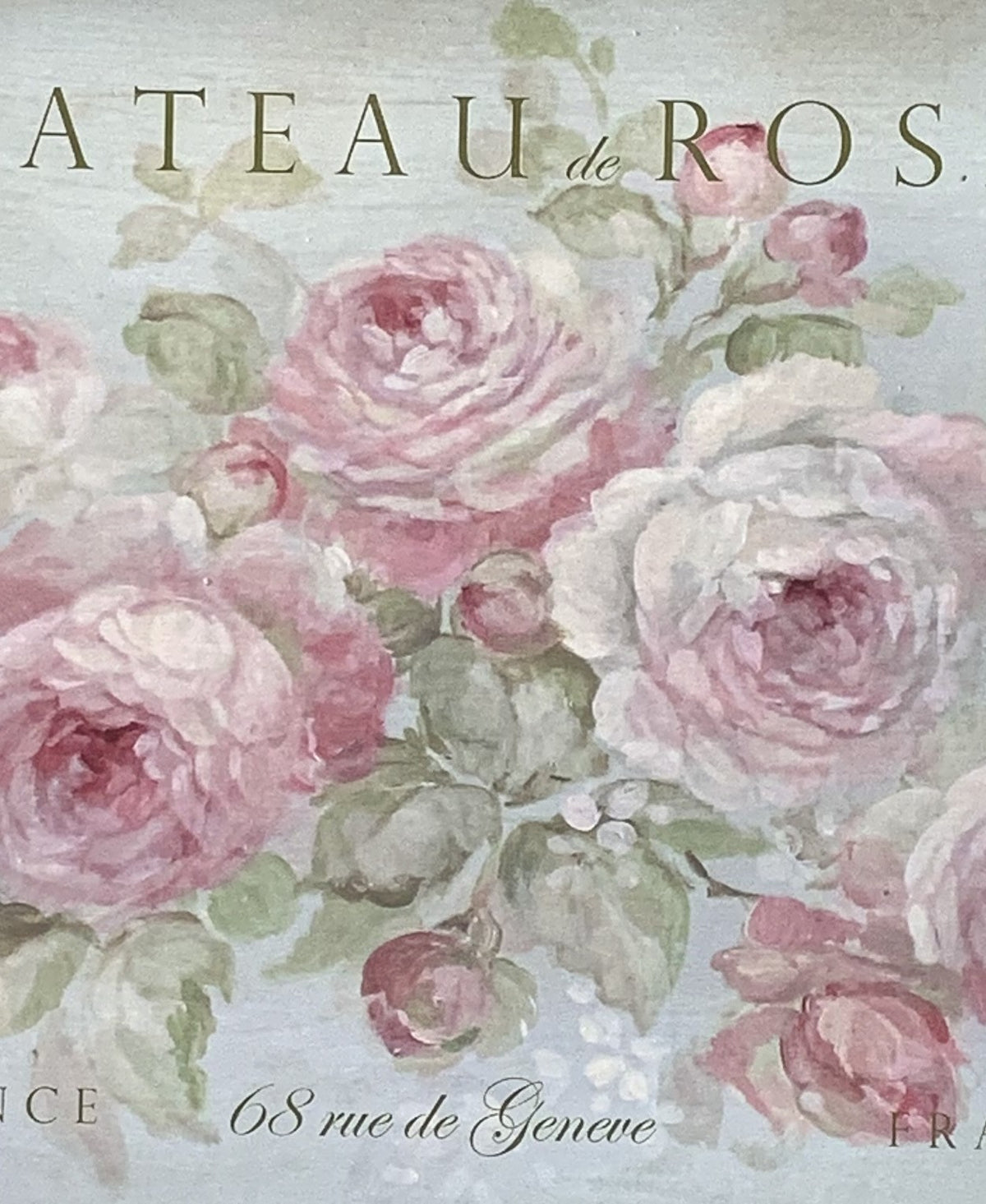 Romantic French Saying Sign Chateau de Roses Pink Roses Shabby Chic by ...
