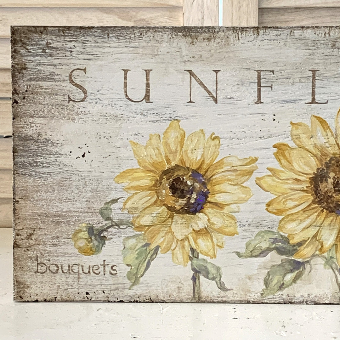 "French Sunflower" Wood Print