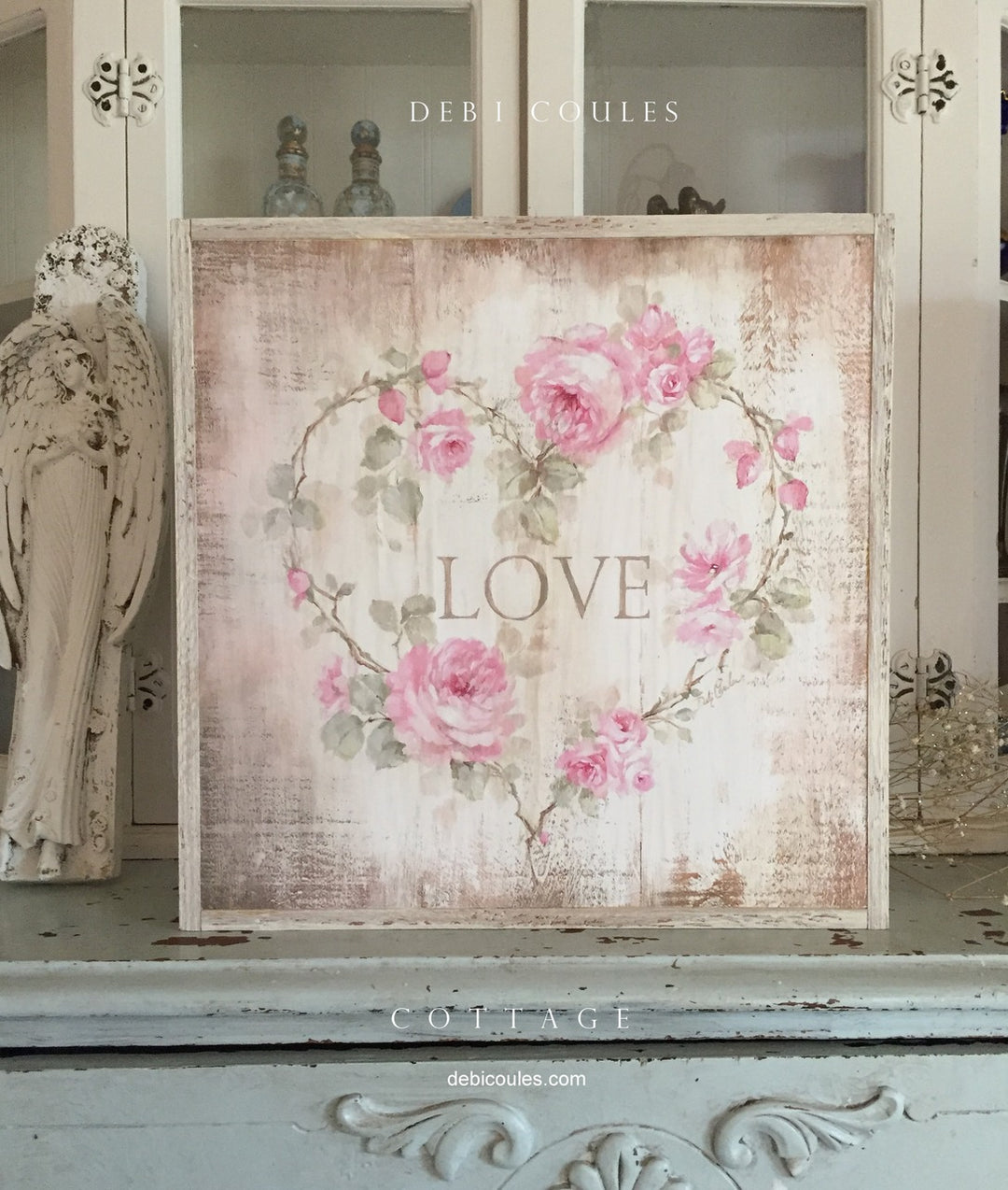"Love" Framed Wood Print