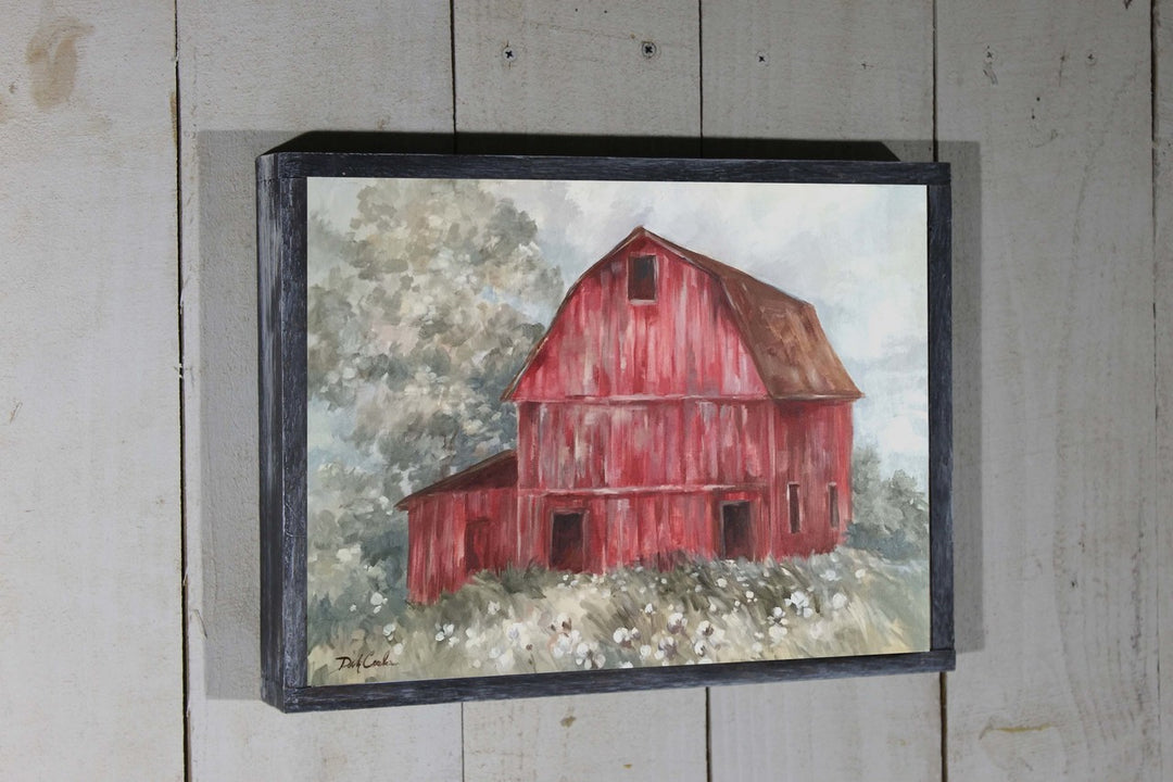 "Old Red" Barnwood Framed Wood Print