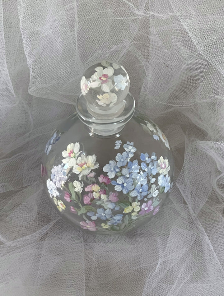 Shabby Chic Beautiful Wildflower Perfume Bottle by Debi Coules