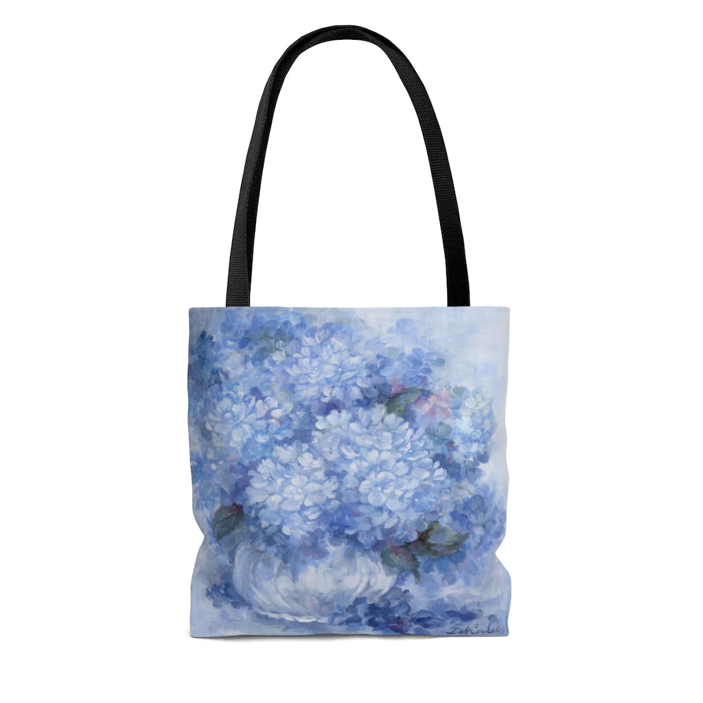 "Hydrangeas in Blue" Tote Bag