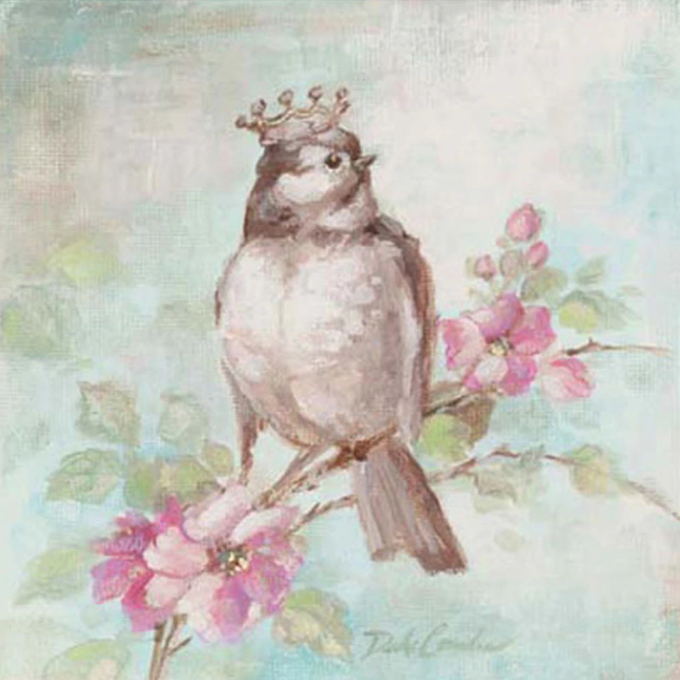 Bluebirds and Roses Welcome to Our Nest Shabby Cottage Vintage Style popular by Debi Coules