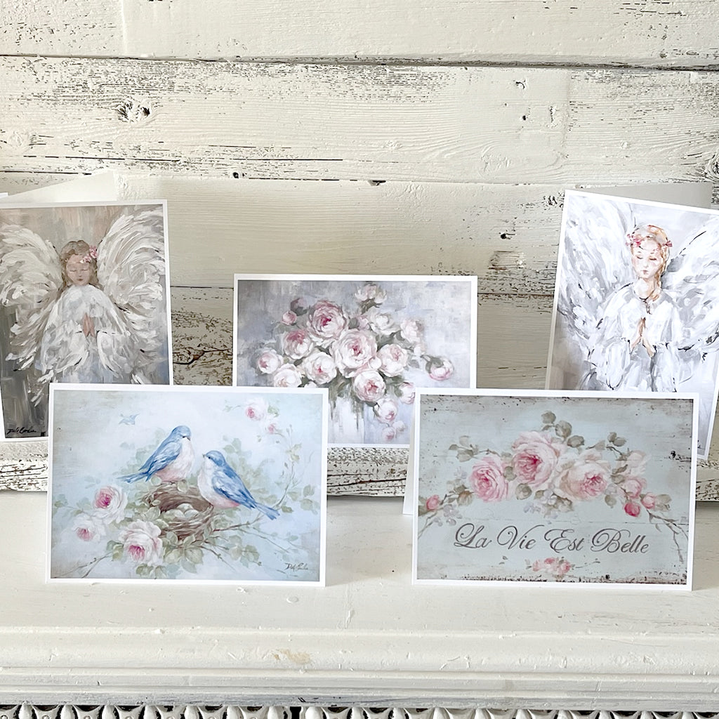 "Heavenly Angel" Greeting Cards Heavy Stock Original Debi Coules Art (Set of 5)