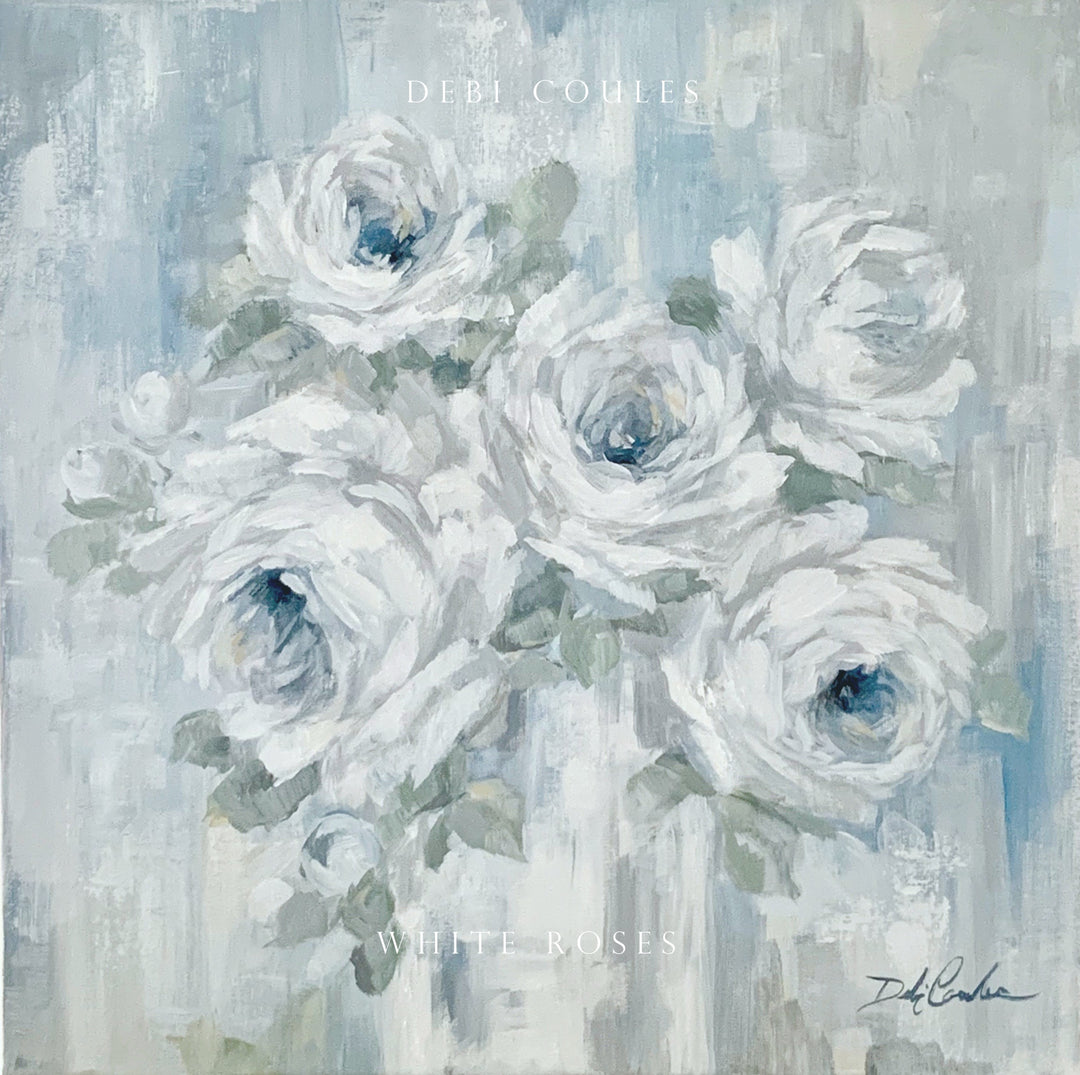 "White Roses" Original Painting by Debi Coules