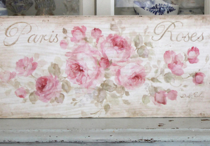 "Paris Roses" Wood Print