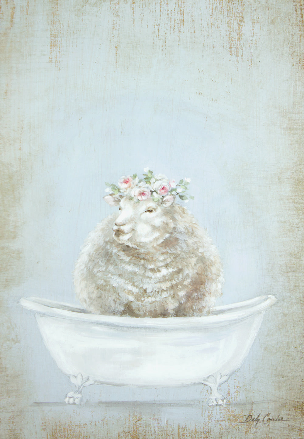 "Sheep In A Tub" Canvas Print