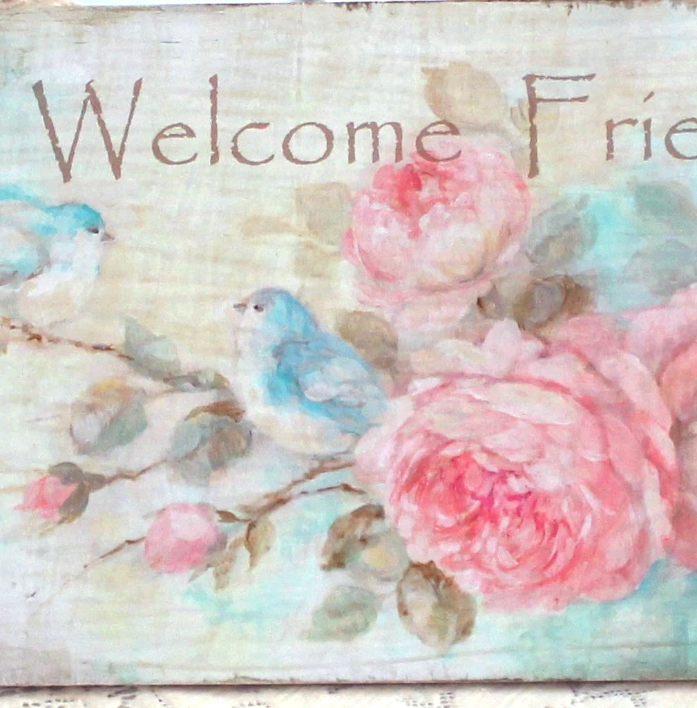 "Welcome Friends" Wood Print